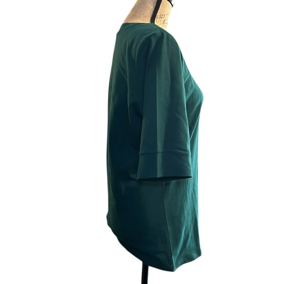 Active Basic Teal 3/4 Sleeve V-Neck Top - Picture 3 of 7